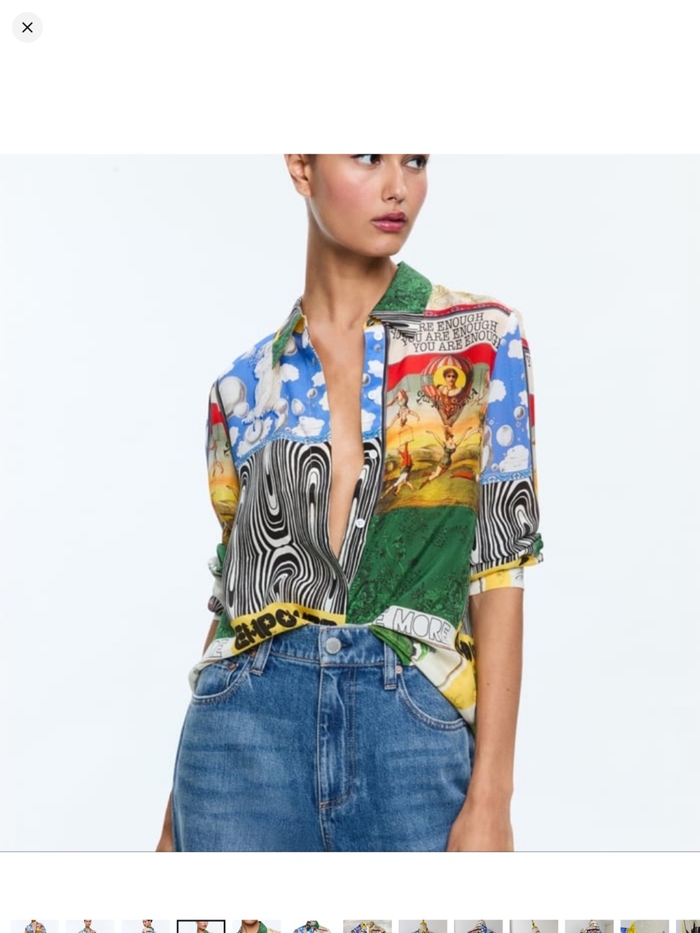 ALICE & OLIVIA ‘WILLA PLACKET TOP’ in HAUTE COUTURE